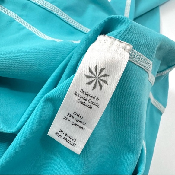 Athleta women’s Sz S Blue Swim long-sleeve top/rash guard nylon / spandex blend - Picture 7 of 11